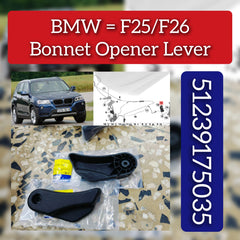 BONNET OPEN RELEASE HANDLE PULL LEVER 51239175035 Compatible With BMW X3 F25 & X4 F26