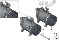 AC Compressor 64526994082 64529299328 64526822847 64527945819 Compatible With BMW 3 Series (F30, F80,F34) & 3 Series (G20, G80, G28) & 3 Gran Turismo (F34) & X3 (G01, F97, G08) & X4 (G02, F98) & Z4 Roadster (G29)