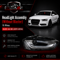 Headlight Headlamp Left 8KD941005B & Right 8KD941006B (Without Blaster) Compatible With AUDI A4 (2011-2013) Tag No.158