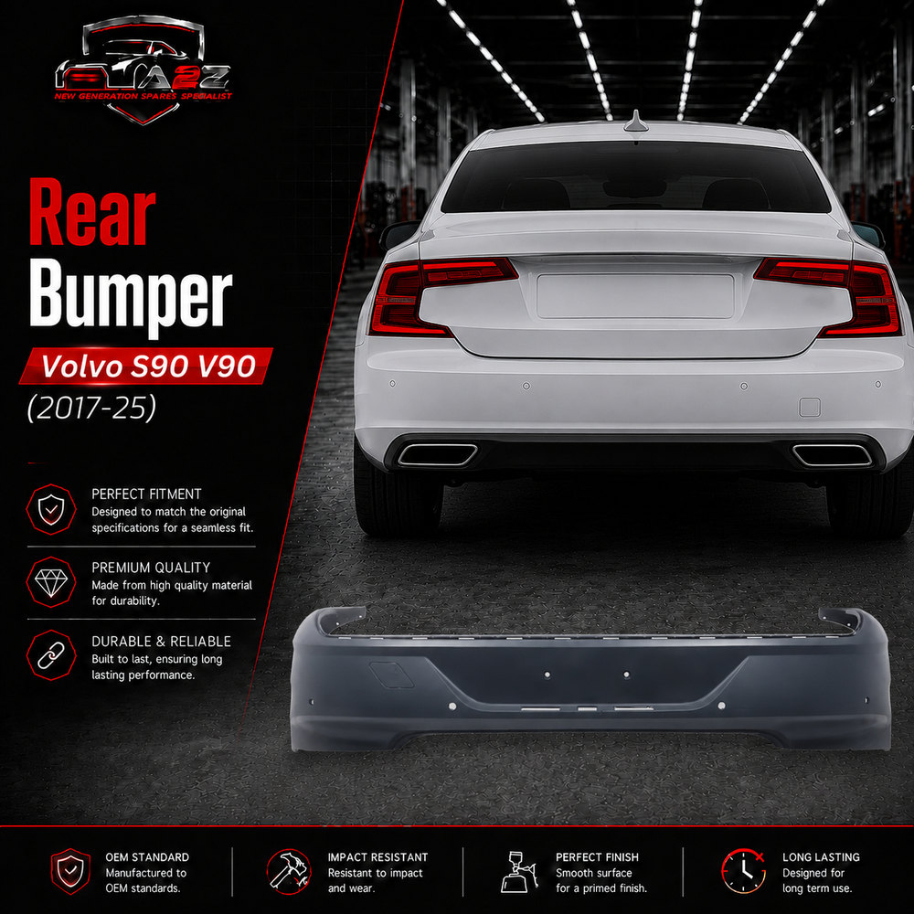Rear Bumper 39796705 39844747 Compatible With Volvo S90 V90 (2017-25)