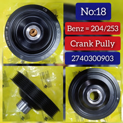 Crankshaft Pulley 2740300903 2740301203 A2740300903 A2740301203 Compatible With MERCEDES-BENZ C-CLASS (W204) & C-CLASS (W205) & E-CLASS (W212) & E-CLASS (W213) & GLC X253 Tag-CP-18