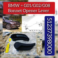 BONNET OPEN RELEASE HANDLE PULL LEVER 51237398000 Compatible With BMW X3 G01 & X4 G02 & iX3 G08