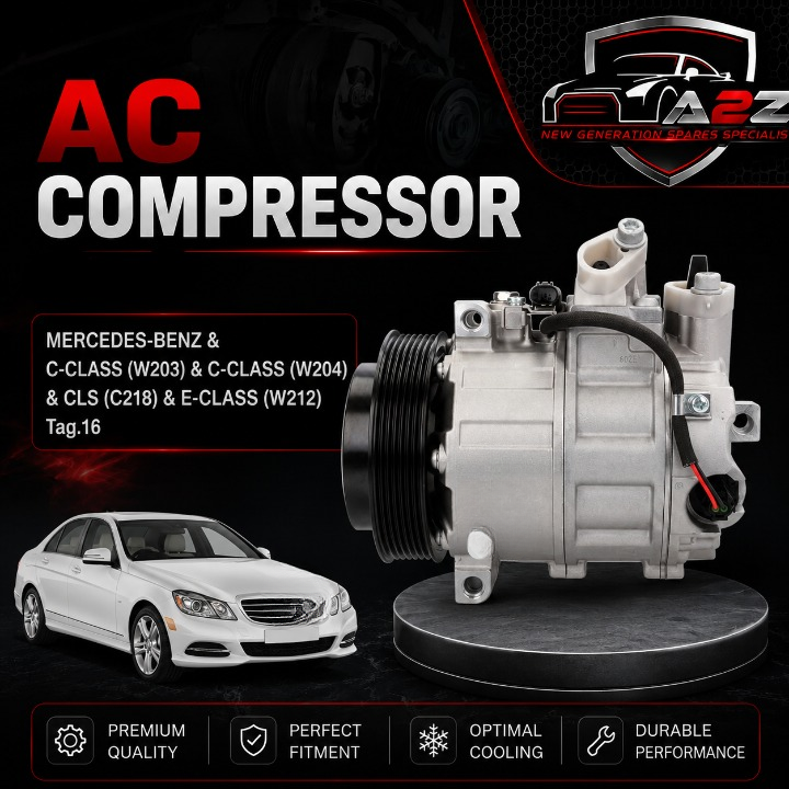 AC Compressor PN813137 & A0022303011 & A0022303311 & A0022304911 & A0022308311 Compatible With MERCEDES-BENZ & C-CLASS (W203) & C-CLASS (W204) & CLS (C218) & E-CLASS (W212) Tag.16