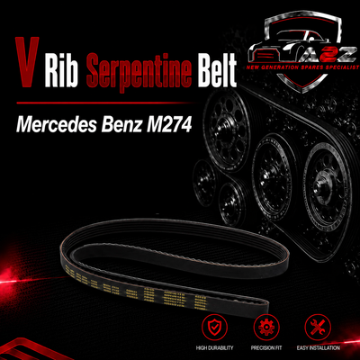 V-ribbed Serpentine Belt 0029930896 Compatible With Mercedes Benz M274