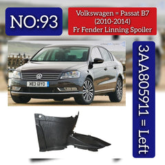 Front Left Wheel Fender Spoiler 3AA805911 Compatible With Volkswagen PASSAT B7 (362) (2010-2014) Tag No.93
