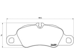 Front Brake Pad 98135193000 2445901 P65018N P65018 Compatible With PORSCHE 911 Convertible (997)