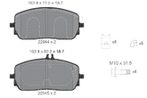 Front Brake Pad A0004202205 2296201 2294401 P050152 Compatible With MERCEDES-BENZ A-CLASS W177 & GLE V167