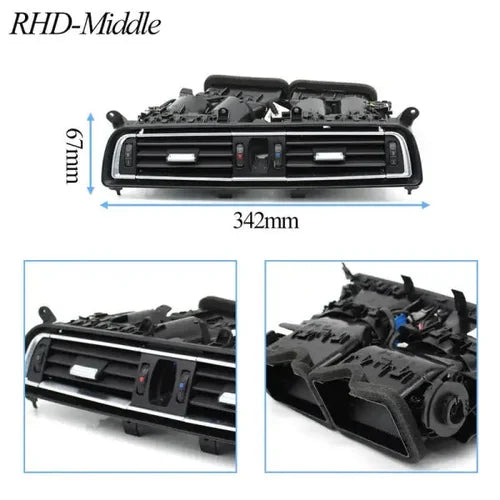 BMW 7 Series F01 F02 F03 F04 Black AC Vent Grille Set 64229115860 64229115862 64229115861