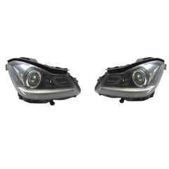 Complete Headlight Assembly (Xenon Performance) Left A2048203539 & Right A2048203639 Compatible With Mercedes Benz C-Class (W204) (2011-2014) Tag No.109