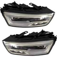 Headlight Headlamp Left 8U0941773B & Right 8U0941774B (With Blaster) Compatible With AUDI Q3 2016 - 2019 Tag No.152