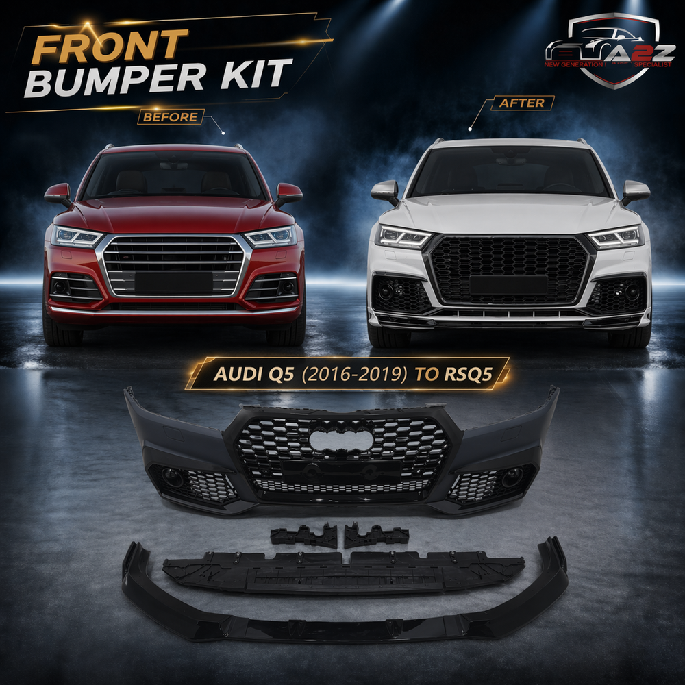 Front Bumper Bumper Kit FBK14 Compatible With Audi Q5 (2016-19) Upgrade Into RSQ5