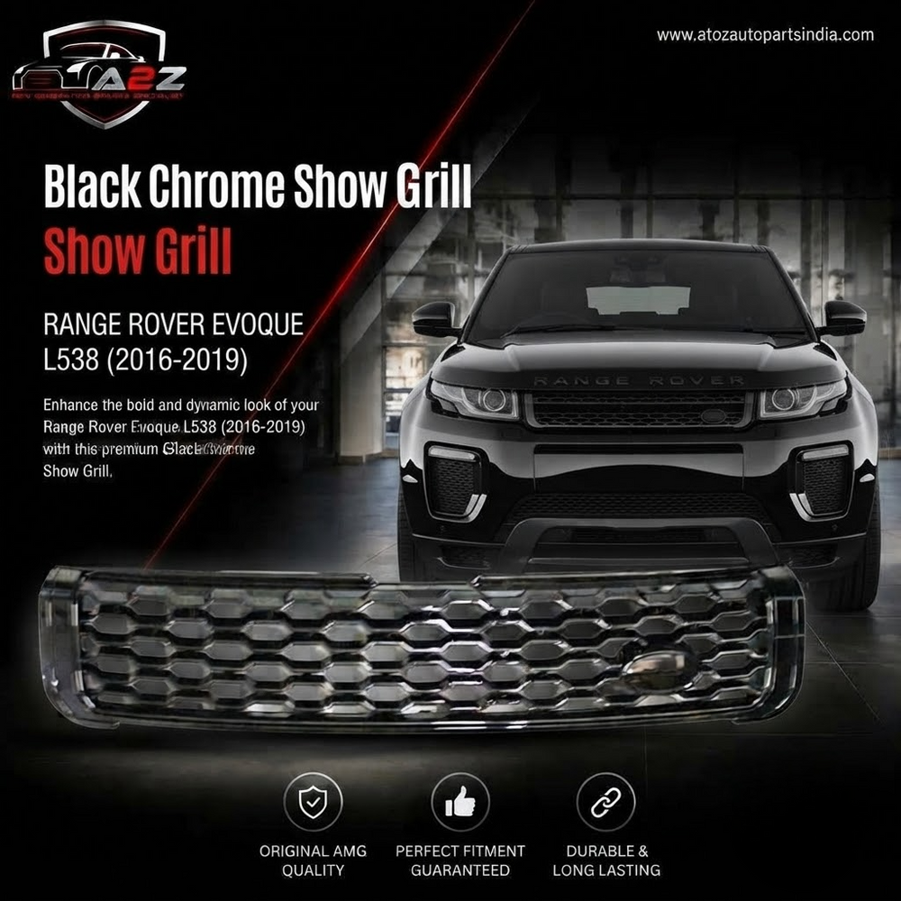 Black Chrome Show Grill Compatible With Land Rover RANGE ROVER EVOQUE L538 (2016-19)