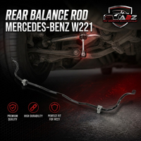 Rear Suspension Stabilizer Bar (Balance Rod) 2213200411 Compatible with Mercedes - Benz-W221