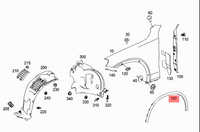 Front Right Wheel Arch (EYEBROW) 2538850622 A2538850622 Compatible With MERCEDES BENZ GLC X253 2016-2018 Tag-EY-10