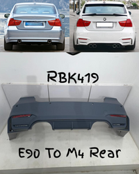 Rear Bumper Body Kit Compatible With Bmw 3 Series E90 (2005-2012) Upgrade To M Sport M4 (Shipping Cost Not Included In Price)