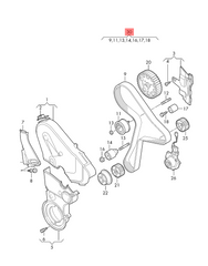 Timing Belt Kit KTB884 04L198119A 04L198119K Compatible With AUDI A3 Limousine (8VS, 8VM) | A3 / S3 A4 B8 (8K2) | A4 / S4 & SKODA KODIAQ I (NS6, NS7, NV7) OCTAVIA III (5E3, NL3, NR3) (DAYCO)
