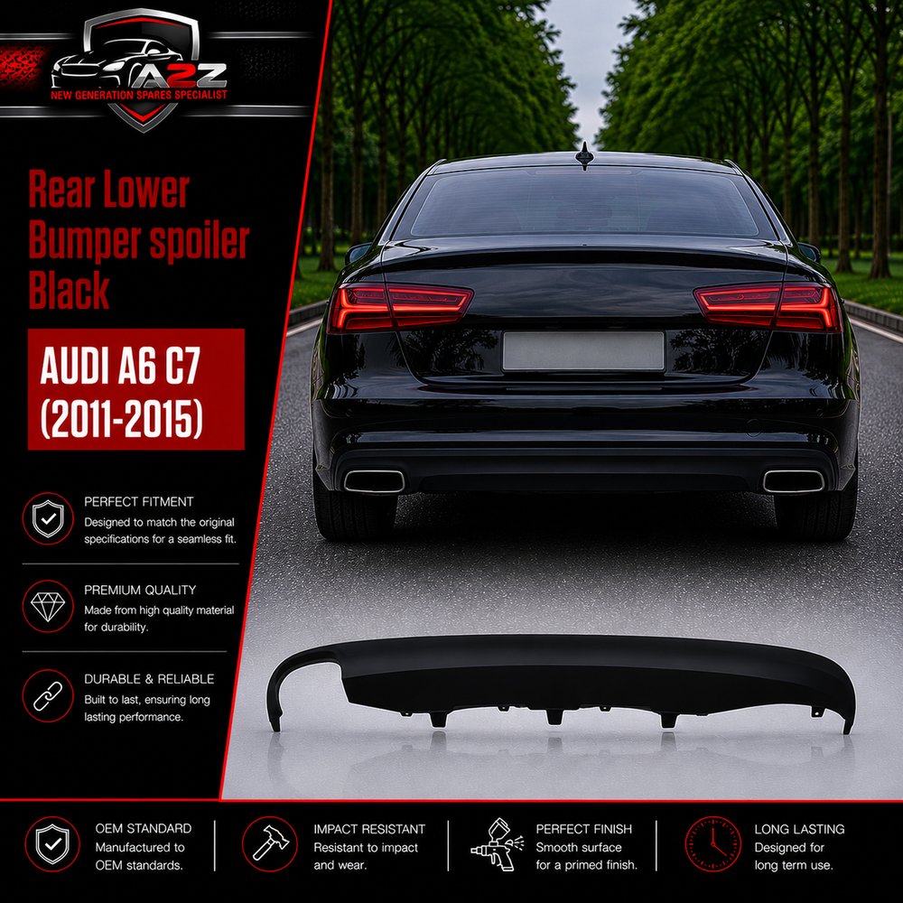 Rear spoiler Black 4g0807521 Compatible With AUDI A6