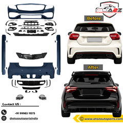 Complete Conversion Bumper Kit Compatible With Mercedes Benz A Class W176 (2012-2016) Upgrade To Amg Amg45 (Shipping Cost Not Included In Price)