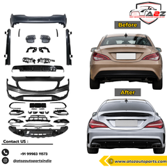 Complete Conversion Bumper Kit Compatible With Mercedes Benz Cla Class W117 C117 X117 (2013-2019) Upgrade To Amg Amga45 (Shipping Cost Not Included In Price)