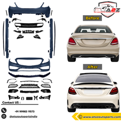 Complete Conversion Bumper Kit Compatible With Mercedes Benz C Class W205 (2015-2021) Upgrade To Amg Amg C63 (Shipping Cost Not Included In Price)