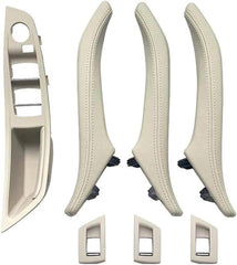 BMW 5 Series F10 inner door handle set with leather – 7-piece luxury interior replacement for 2010–2016 models with OEM-level fit