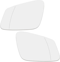 Side Rearview Wing Side Mirror Glass Left 51167251583 & Right 51167251584 Compatible With BMW 5 Series F10 & 5 Gran Turismo (F07) (2010-2013)