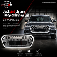 RSQ5 Black And Chrome Honeycomb Show grill Audi Compatible With Q5 (2018-2020) Tag No.152