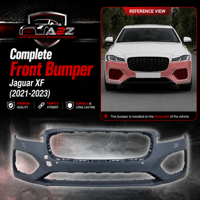 Complete Front Bumper T2H53249LML Compatible With Jaguar XF (2021-2023) Tag No.627