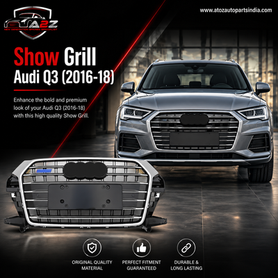 Show Grill Compatible With Audi Q3(2016-18) Original Grey