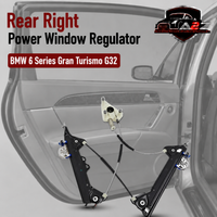Rear Right Power Window Regulator 51358494806 Compatible with BMW 6 Series Gran Turismo G32