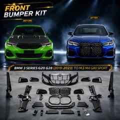 A To Z Compatible With BMW 3 Series G20 G28 (2019-2023) Upgrade Convert To M3 M4 G80 M Sports Body Kit Bumper Grill CC-5983 (Shipping Cost Not Included In Price)