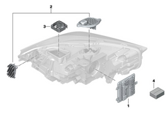 LED LEFT Headlight Daytime Running Light Module 63119448115B Compatible With BMW 2 Gran Coupe (F44) Tag No.252