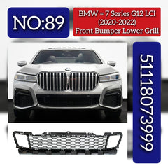 Front Bumper Lower Grill 51118073999 Compatible With BMW 7 SERIES G12 LCI (2020-2022) Tag No.89