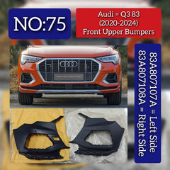 Front Upper Bumper Left 83A807107A & Left 83A807108A Compatible With AUDI Q3 (2020-2024) Tag No.75