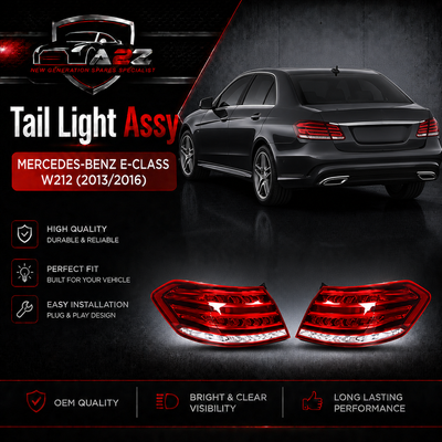 Tail Light Rear Lamp Compatible With MERCEDES-BENZ E-CLASS W212 (2013-2016) Tail Light Rear Lamp Left 2129060103 A2129060103 & Right 2129060203 A2129060203 Tag-TLM-107