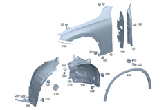 Front Right Fender Liner 2546903201 Compatible With Mercedes Benz GLC W254
