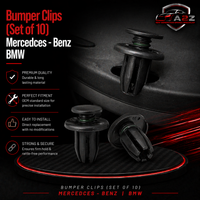 Bumper Clips (Set of 10) Code:521 Compatible With Mercedce - Benz