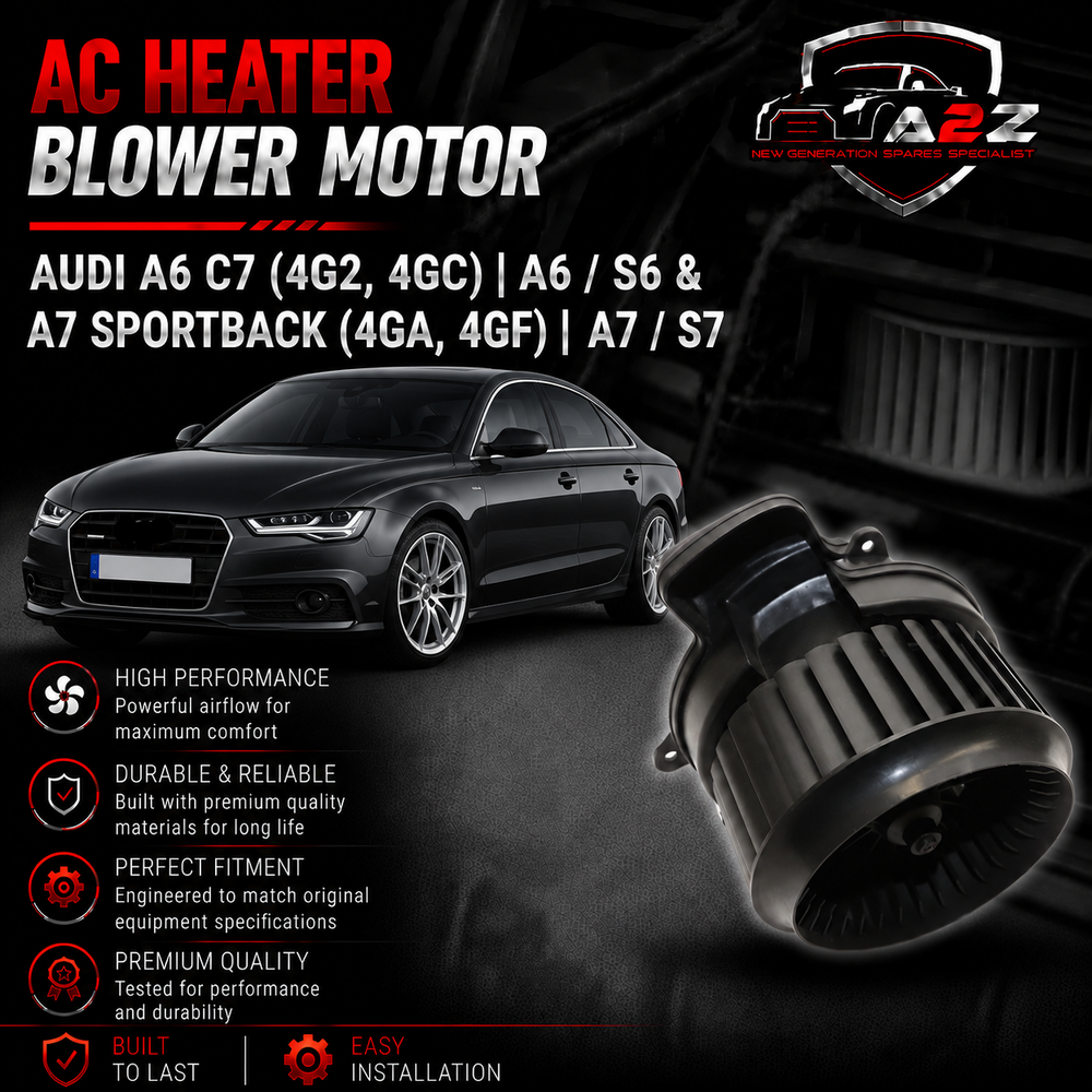 AC Heater Blower Motor 4H2820021B 4H2820021C Compatible with AUDI A6 C7 (4G2, 4GC) | A6 / S6 & A7 Sportback (4GA, 4GF) | A7 / S7 Tag-BM-09