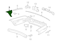 Rear Bumper Bracket Right C2D23126 Left C2D23125 Compatible With Jaguar XJ (X351) Tag No.3053
