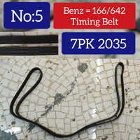 Timing Belt 7PK2035 0019937596 0029934296 1562020919 19937596 Compatible With MERCEDES BENZ CLS (C219) & E-CLASS (W211) & E-CLASS (W212) & GL-CLASS (X164) & M-CLASS (W164) & R-CLASS (W251, V251) & S-CLASS (W221, V221) Tag-BEL-05