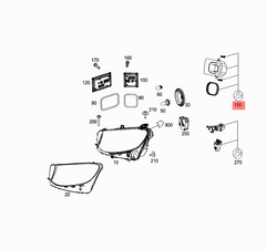 Right LED Headlight DRL Module Control Unit 2539068200 Compatible With MERCEDES-BENZ GLC X253 & GLC Coupe C253 Tag-BL-204