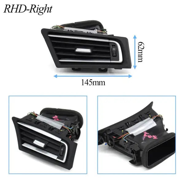 BMW 7 Series F01 F02 F03 F04 Black AC Vent Grille Set 64229115860 64229115862 64229115861