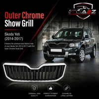 Outer Chrome Show Grill 5L0853761 5L0853343 5L0853668B Compatible With Skoda Yeti (2014-2017) Tag No.102