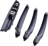 Inner Door Pull Handle 4pcs Set Black 51416975792 Left 51416969401 Right 51416969402 Compatible With BMW X5 X6 E70 E71 E72