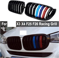 Front Bumper Grill Compatible With Bmw X3 F25 2014-2018 Front Bumper Grill M Colour