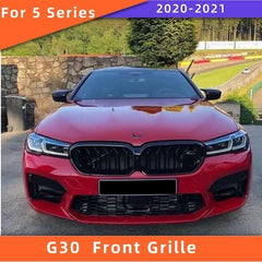 Front Bumper Grill Compatible With Bmw 5 Series G30 2021 Front Bumper Grill Glossy Black