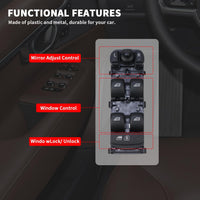 Drivers Side Left Master Window Switch 31433407 Compatible With Volvo XC60