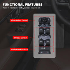 Drivers Side Left Master Window Switch 31433407 Compatible With Volvo XC60