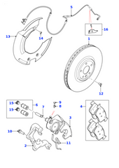 Brake Pad Wear Sensor T4N16082 & T2H2092 Compatible With JAGUAR XE (X760)