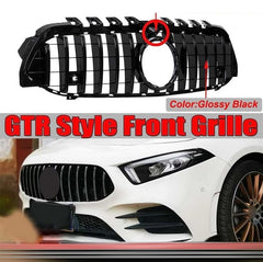 Front Bumper Grill Compatible With Mercedes Benz A Class W177 A250 A200 A45 2019-2023 Front Bumper Grill W177 Grill Gtr Black